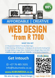 Kubumedia Web Design Advert